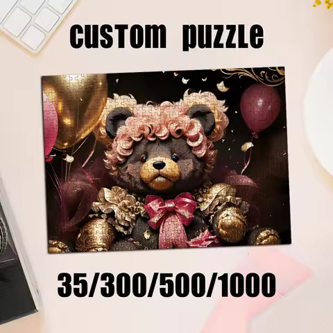 35/300/500/1000pcs Personalized Custom Photo Puzzle Commemorate Customize Puzzle Box From Memory Pho