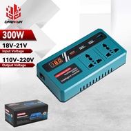 ONEVAN 300W Power Inverter DC 18V-21V To AC 220V Lithium Battery Inverter Adapter Power Supply For M