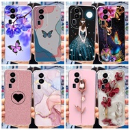 6.74" For Oppo Reno10 Pro Plus 5G 2023 Case Popular Butterfly Flower Girls Soft Clear Silicone Back Cover For Reno10 Pro+ Capa