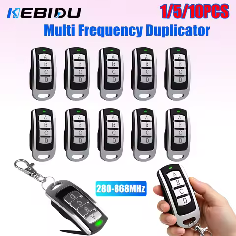 KEBIDU Universal Multifrequency Garage Remote Electronic Gate Control 286-868MHZ 4 in 1 Gate Key Fob