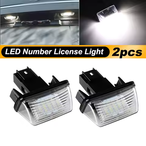 1 Pair 18SMD LED License Number Plate Lights Lamp OEM#:6340A3 For Peugeot 206 207 307 308 406 Citroe
