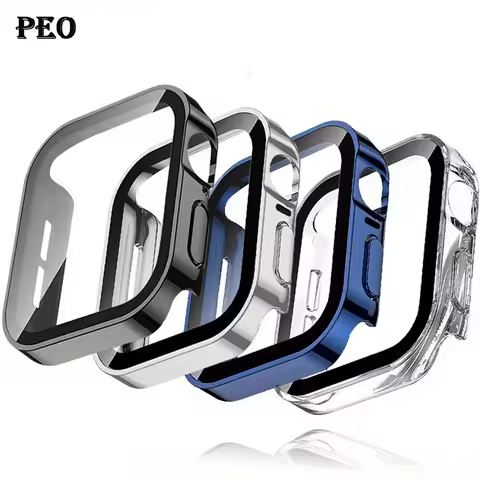 2PCS Waterproof Case for Apple Watch 7 8 9 45mm 41mm-44-40mm Bumper Screen Protector 2 PACK Edge Cov