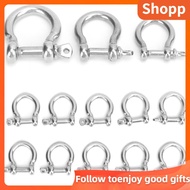 Shopp M4 M5 M6 M8 M10 M12 Bow Shackle Stainless Steel D-Ring Anchor for Camping Hiking Kayak D-Shape
