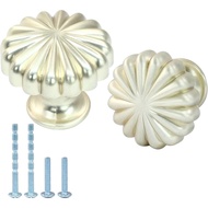 10 Pek Tombol Kabinet Emas, Kabinet Loyang Menarik Tombol Almari Bulat untuk Laci, Almari, Dapur dan