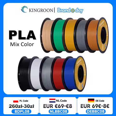 KINGROON PLA Filament 1.75mm 5/10KG pla Plastic For 3D Printer, Standard 1kg/roll 3D Printing Filame