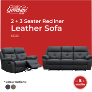 Goodnite Half Leather Recliner Sofa (SS123), 1 Seater Recliner/ 2 Seater Recliner/ 3 Seater Recliner/ 2+3 Seater Recliner, 5 Years Warranty