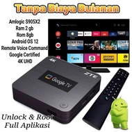 ANDROID TV BOX ZTE V5 GOOGLE TV OS 12 - remote non voice UTK TV TABUNG