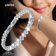 Lovito Rhinestone Bracelet LCS31A312 Lovito Gelang Rhinestone LCS31A312