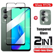 2IN1 9H Full Cover Screen Tempered Glass For Vivo Y17S Y17 S VivoY17S 5G HD Phone Protective Glass Back Camera Lens Screen Protector Glass Film