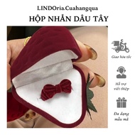 LINDOria Hot trend Strawberry Ring Box, Beautiful Bow Ring, Meaningful, Pretty Gift