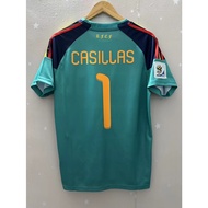 2010 Spain goalkeeper CASILLAS Top Quality Home Retro Football Jersey custom T-shirt