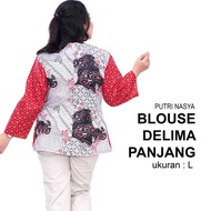 New Model.. Women's Jumbo Batik Tops Jumbo Work Women's Big Size Blouses ML-XL-2L-3L-4L-5L-6L-7L M