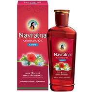 Navratana Ayurvedic Cool Oil 270ml | with 9 Active Herbal Ingredients | Relaxing Head Massage Oil | 