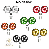 Raze Easy Wheel Folding Alloy CNC Mini Wheel Folding Bike Trifold Pikes Bicycle Empire