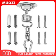 Hanging Chair Hook Kit with Spring Swivel Carabiner Heavy Duty Stainless Steel Indoor Outdoor Porch 