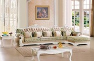 【大熊傢俱】A62 玫瑰系列 歐式 L型 皮沙發 絨布沙發  休閒沙發  布沙發 歐式沙發 美式皮沙發