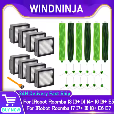For IRobot Roomba I3 I3+ I4 I4+ I6 I6+ I7 I7+ I8 I8+ E5 E6 E7 Main Side Brush Filter Robot Vacuum Ac