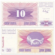 Europe-Brand New UNC Bohei 10 Dinar Banknotes Foreign Coins 1992 P-10dsre402