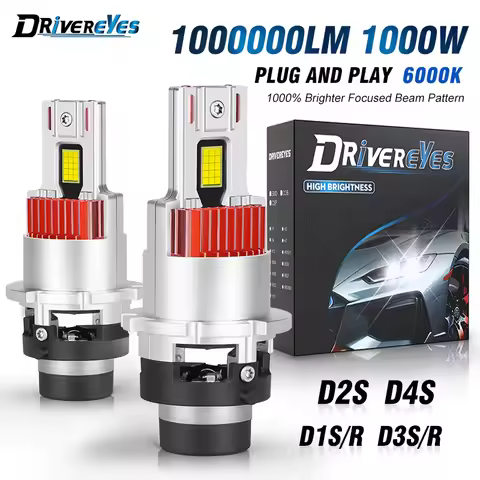 D2S D4S Car Headlight LED Bulb Canbus HID D1S D3S D8S CSP Chip Plug-N-Play Turbo LED Bulbs D2R D4R A