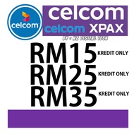 Topup Direct Masuk - Celcom Xpax Prepaid | RM15 RM25 RM35 ( Kredit Only ) Instant Reload