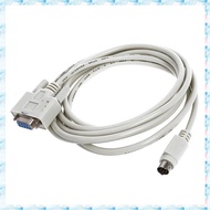 ( D I Q H )DB9P to 8P Mini Din RS232 Download Cable White 8.2 Ft for PLC -EH