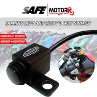 Domino Racing 3-Way Switch Side Mirror Mount for Motorcycle - Right/Left Side