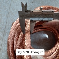 Dây đồng trần bện M70 M95 M120 chế máy hàn cell pin (có lựa chọn kèm co nhiệt)