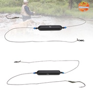 INTOO Catfish Float Rig, Wooden with High Carbon Hook Catfish Floats Bait Rig, Portable with PE Line