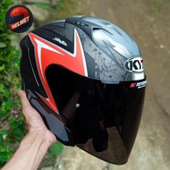KYT NFJ ANTHRACIT RED SECOND ORIGINAL / HELM KYT NFJ / KYT NFJ MOTIF /KYT NFJ - HELM HALFACE