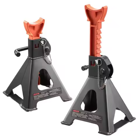 Heavy Duty Steel Jack Stands 3 Ton Capacity 6 600 lbs Adjustable Height 10.8-16.3 in Double Locking