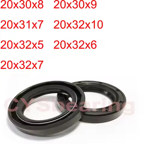 2Pc TC NBR Oil Seal Nitrile Skeleton Sealing Gasket Radial ID20 20x30x8 20x30x9 20x31x7 20x32x10 20x