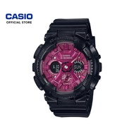 CASIO G-SHOCK BLACK &amp; RED GMA-S120RB Ladies Analog Digital Watch Resin Band