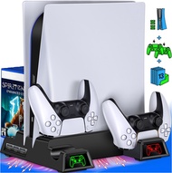 For PS5 Cooling Vertical Stand 2 Controller Charger Cooler Fan 13 Game Storage for Playstation5 Digi