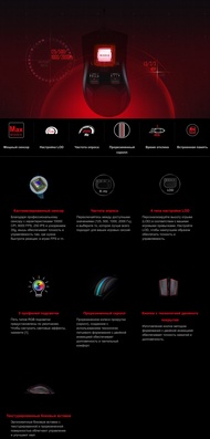 Mouse A4tech Bloody W90 Max USB สีดำ