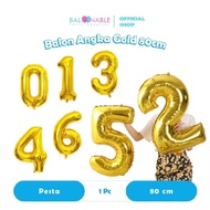 Gold Number Balloons Size 80 cm Jumbo - Birthday Decoration