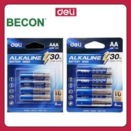 Deli Alkaline Battery AA [ LR6 ]  AAA [ LR03 ]  1.5V (4's)