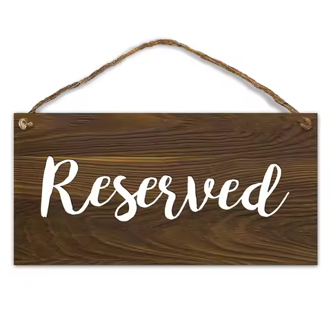Rustic Wooden Reserved Signs for Wedding Reserved Seating Sign Wedding Decorations Hanging Reserved 