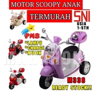 MOTOR AKI PMB M338 SCOOPY SEPEDA MOTOR LISTRIK ANAK TERLARIS MAINAN