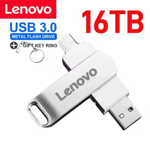 Lenovo 16TB 3.0 USB Flash Drive Metal High-Speed Pen Drive 2TB 128GB Waterproof Type-C Usb PenDrive 