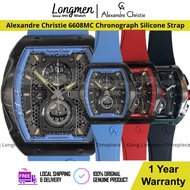 [Klang Longmen] Alexandre Christie AC6608 6608MC AC6608MC Chronograph Rubber Strap Men's Watch