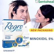 REGRO (topical minoxidil) 5% Hair Lotion 80ml 40 days supply - Clinically proven to regrow hair/ ext