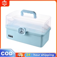 Large First Aid Kit Storage Box 3 Tier Transparent Plastic Medicine Portable Household Multi Purpose