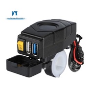 C1FB 20-80V E-Bike Handlebar USB Charger 24V 36V 48V 60V QC3.0 Quick Charger Adapter(Blue Light) Eas