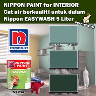 Nippon Paint EasyWash Interior collection 5 Liter River Port 1805T / Slate Crest 1807D / Green Abyss
