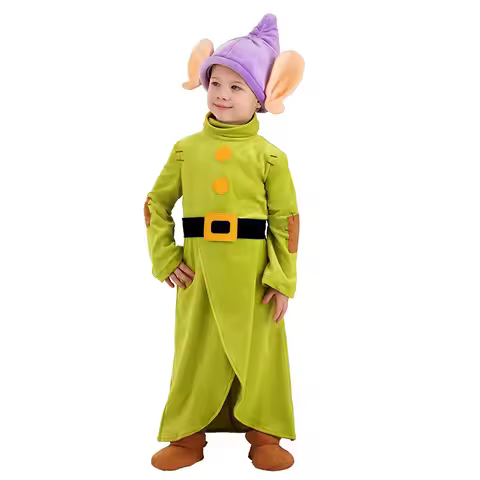 2025 New Arrival Kids Dwarf Halloween Fancy Dress Up Boys Snow White Dopey Costume