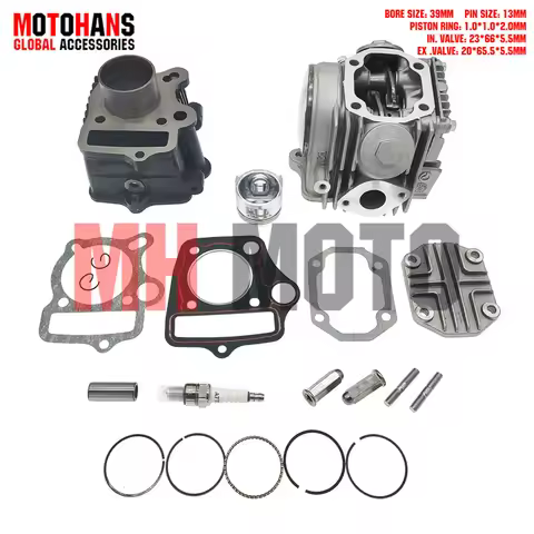 50CC 39MM CYLINDER KIT CYLINDER HEAD ASSY FOR 139FMB CHINESE POCKET BIKE C50 SS50 CF50 CT50 Z50 MD50