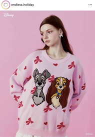 🩷❤️พร้อมส่ง❤️🩷เสื้อสเวตเตอร์แบรน Endless♾️holiday X Disney Lady and the Tramp💗สีสวย น่ารัก ลายใหม่ ใ