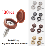 100Pcs Hinged Plastic Nut Cover Foldable Positioning Screw and Nut Protection Cover Nut Cover Bolt H