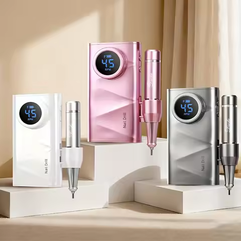 Cordless Quiet Nail Drill Rechargeable Salon-Quality Professional Cordless 45000Rpm Nail Polish Remo