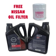 Nissan 0W-20 Motor Oil 0W20 Engine Oil Fully Synthetic SP/CF-6 4L + Nissan Oil Filter 15208-65F0A